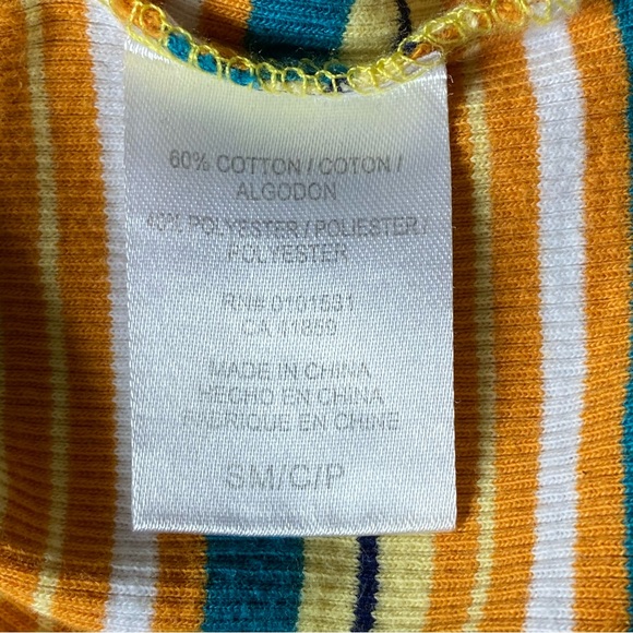 Care Bears Size Small 6 7 Funshine Bear Orange Green Tank Top Stripes Girls EUC - Picture 16 of 16